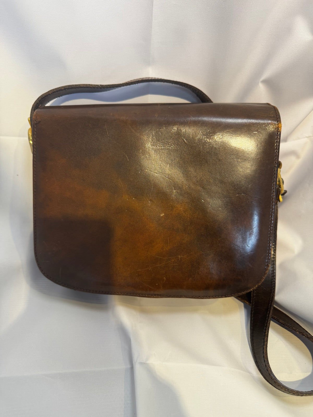 CELINE セリーヌ レザー ショルダーバッグ ヴィンテージ